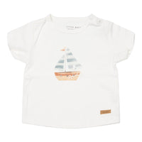 T-shirt Short Sleeves Sailboat White