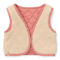 Reversible gilet Sand/Warm Rose Blooming Flower