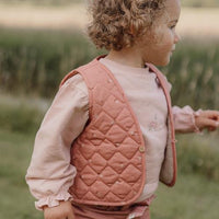 Reversible gilet Sand/Warm Rose Blooming Flower