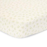 Fitted cot sheet Blueberry Leaves