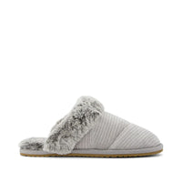 Valerie Slipper Drizzle Grey Rib Knit