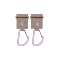 Stroller Hooks with Carabiner (2 pcs), Beige