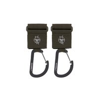 Stroller Hooks with Carabiner (2 pcs), Olive