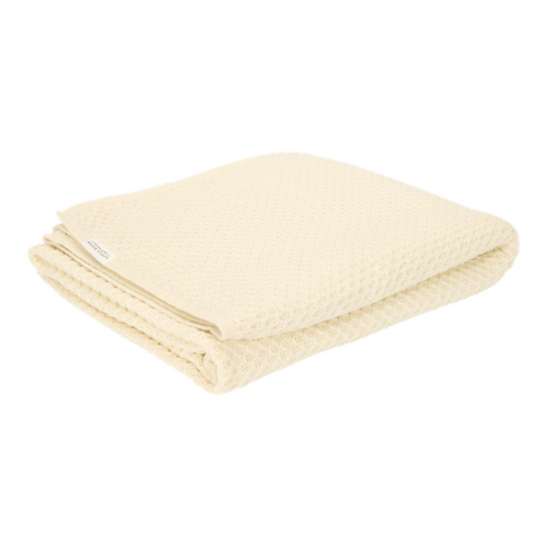 Knitted Cot Blanket Pure Soft White