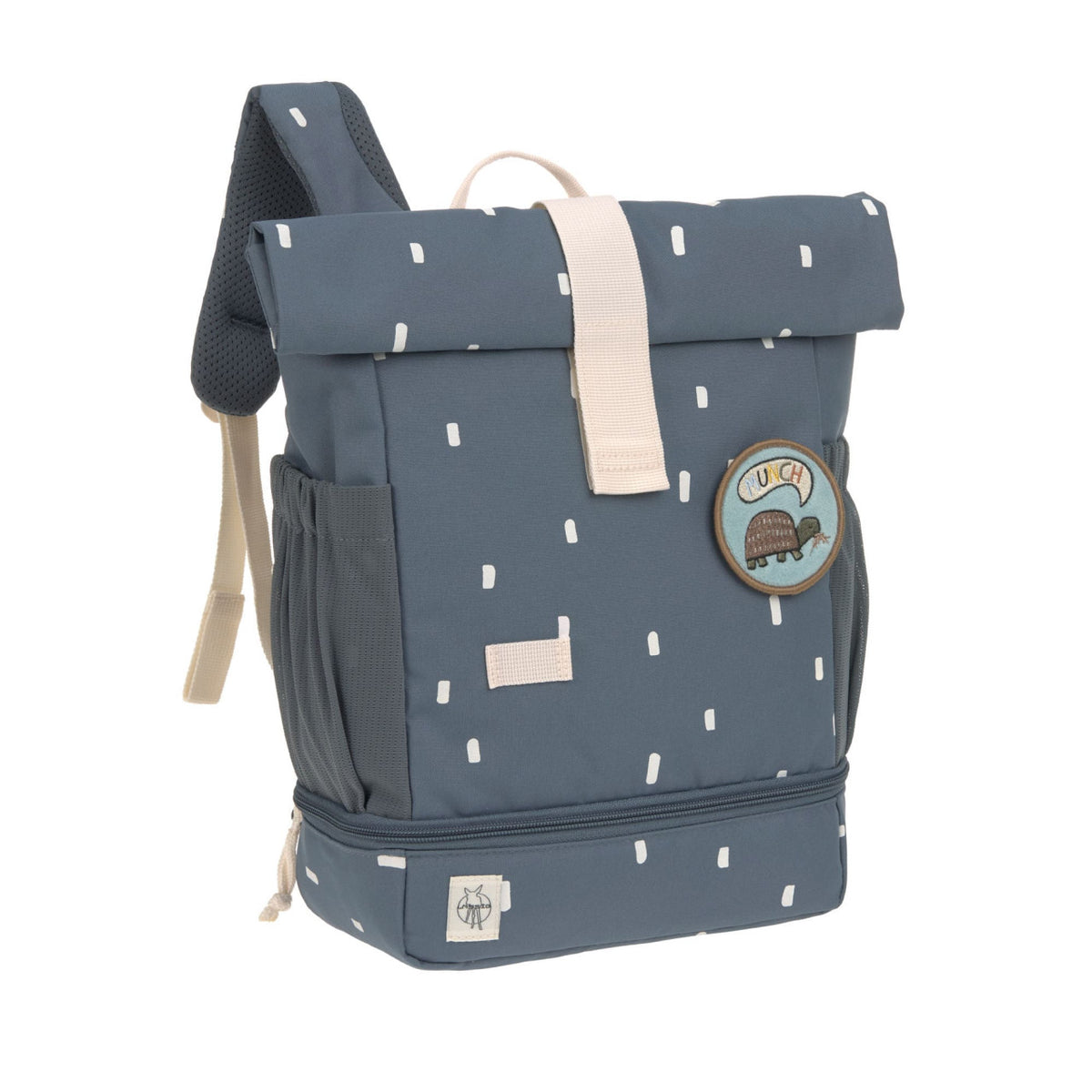 Mini Rolltop Backpack - Happy Prints blue