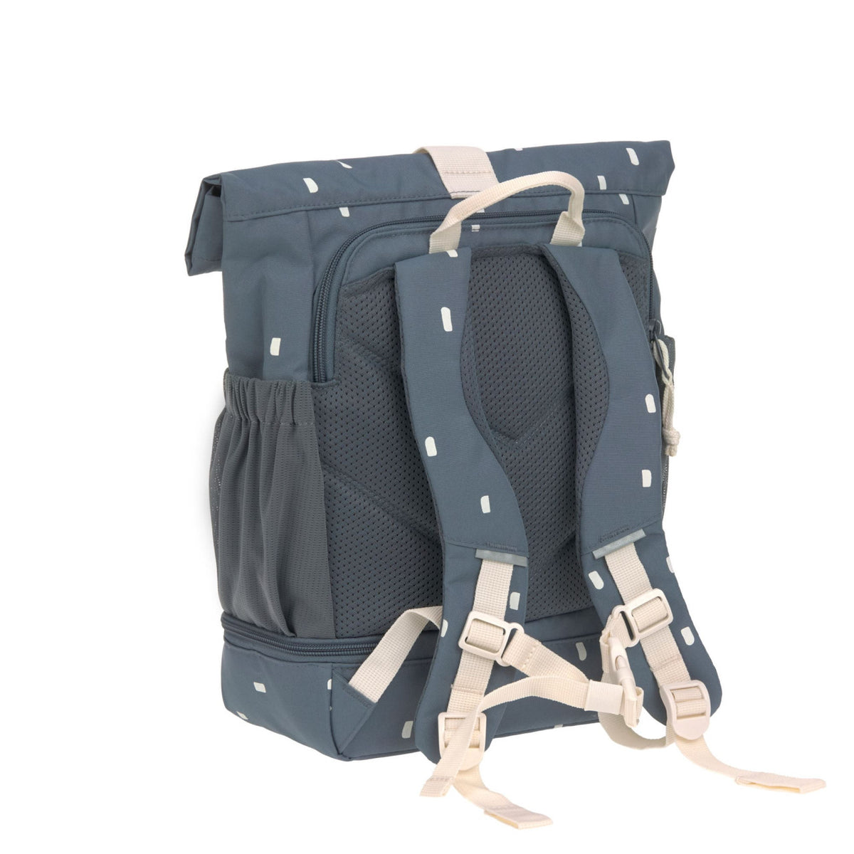 Mini Rolltop Backpack - Happy Prints blue