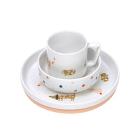 Dish Set Porcelain Little Mateys Spicy Orange