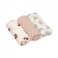 Swaddle & Burp Blanket M (3pcs) Little Forest Rabbit