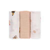 Swaddle & Burp Blanket M (3pcs) Little Mateys Spicy Orange