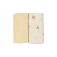 Swaddle & Burp Blanket (2 pcs) M, curry