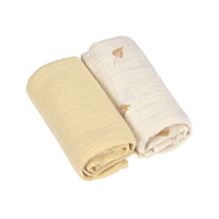 Swaddle & Burp Blanket (2 pcs) M, curry