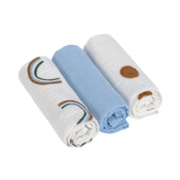 Swaddle & Burp Blanket M (3 pcs) - Happy Rascal