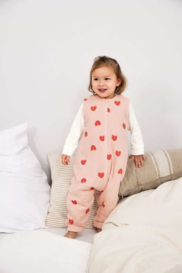 Baby Sleeping Jumper TOG 2,5 - Heart peach rose