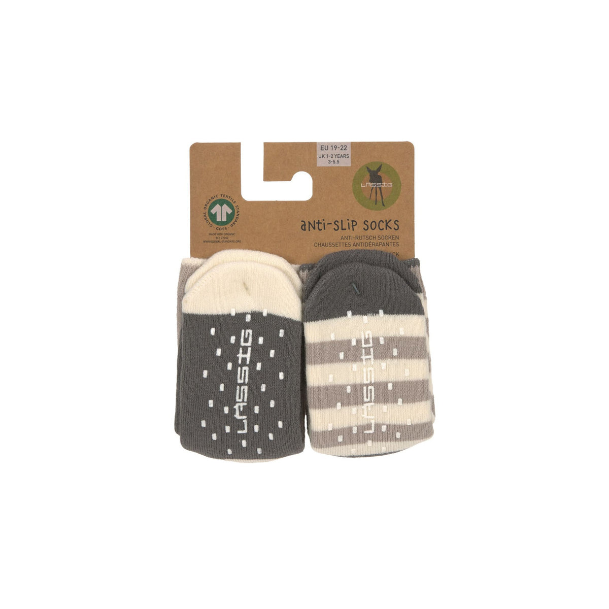 Anti-Slip Socks (2 pcs) - GOTS