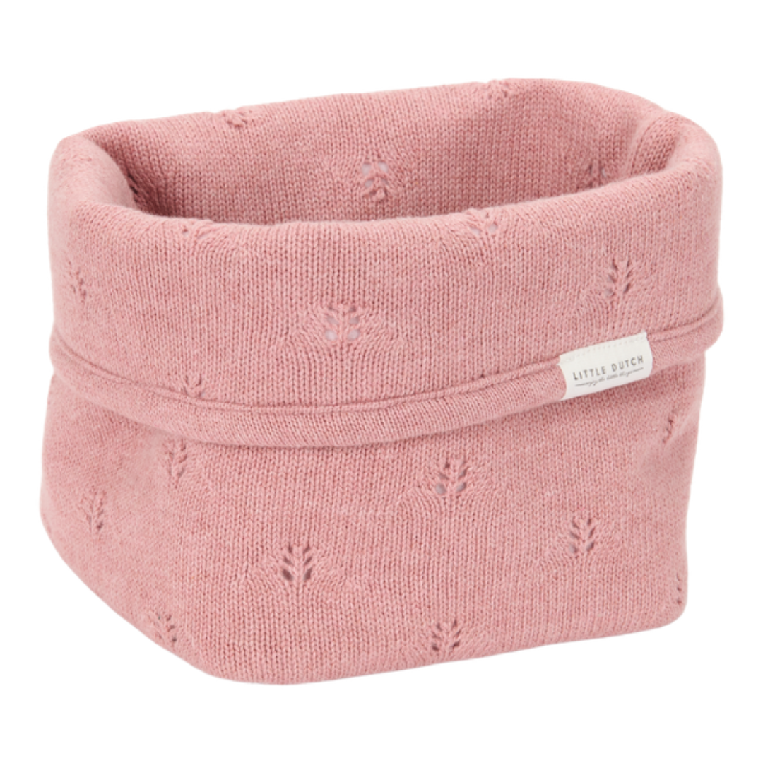 Knitted Storage Basket Small Pure Pink Blush