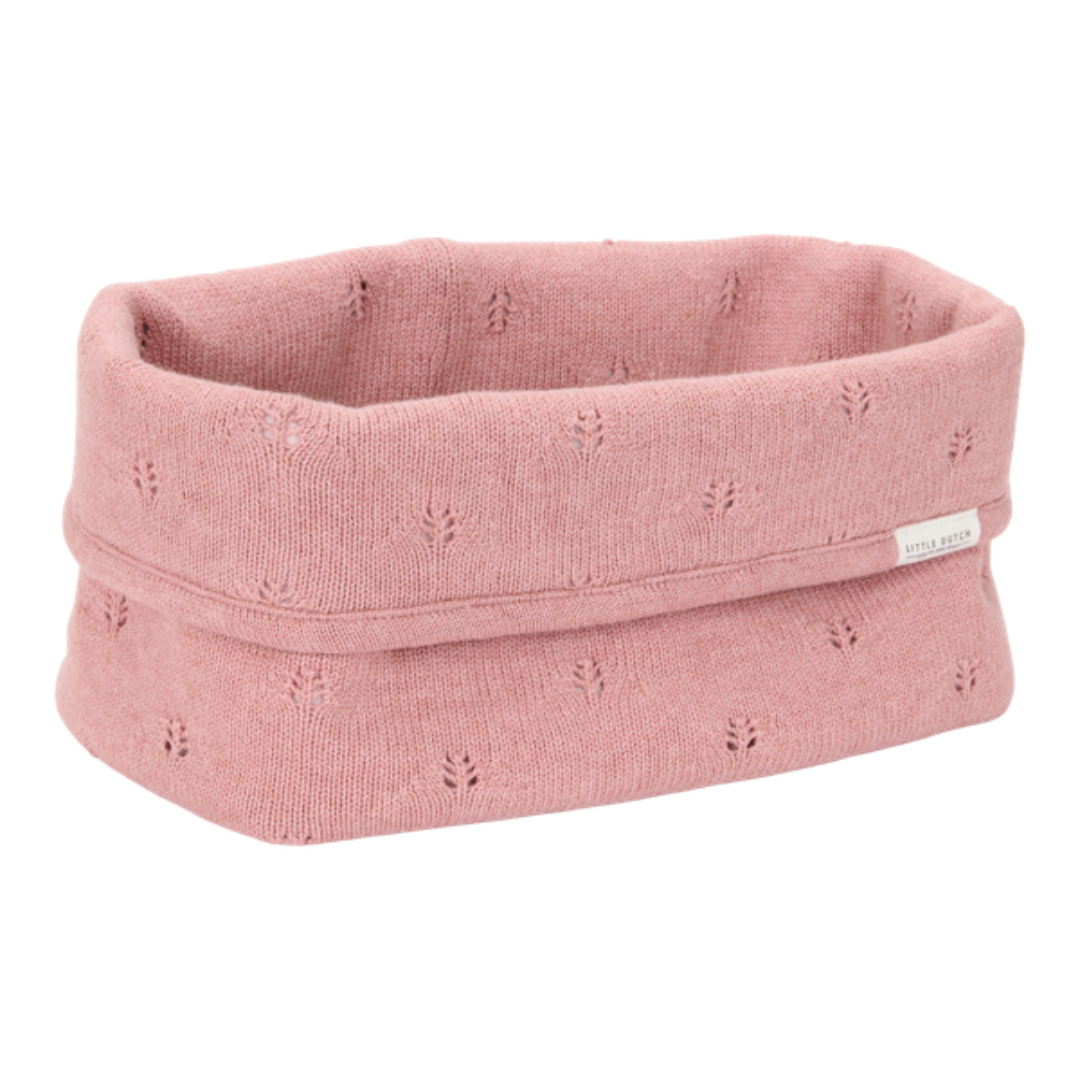 Knitted Storage Basket Large Pure Pink Blush