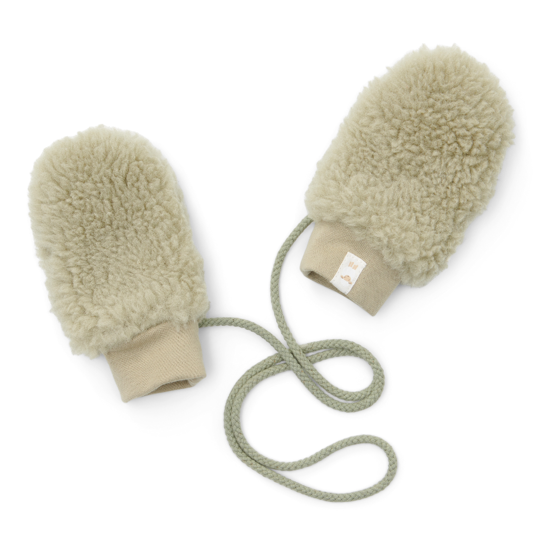 Teddy Mittens Soft Green