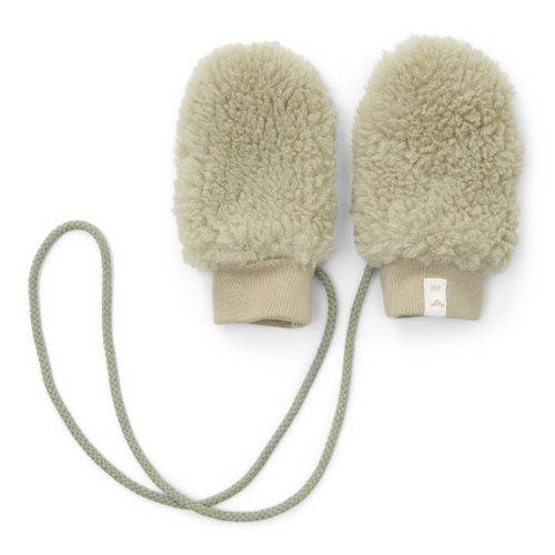 Teddy Mittens Soft Green