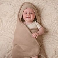 Knitted wrap blanket Beige