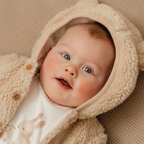 Teddy Jacket Baby Bunny Sand