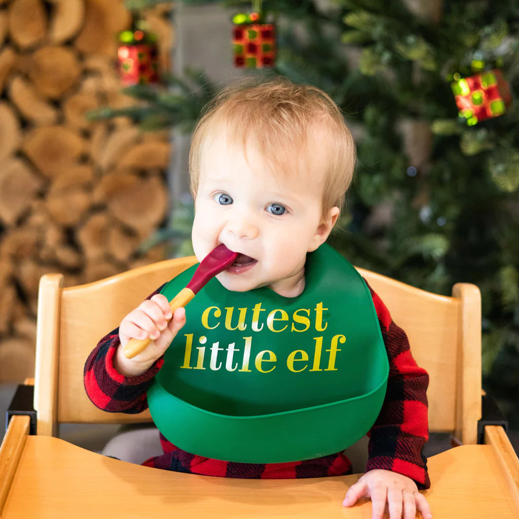 Elf silicone baby bib set