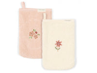 Washcloths set embroidered Fairy Garden