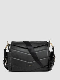 ARIA LEATHER COMPACT CHANGING BAG BLACK