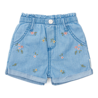 Short Denim Embroidered