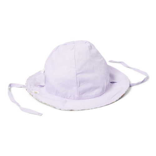 Reversible sun hat Mauve / Vintage Little Flowers