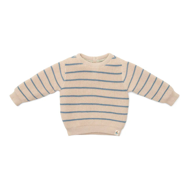 Knitted sweater Ice Blue Stripe