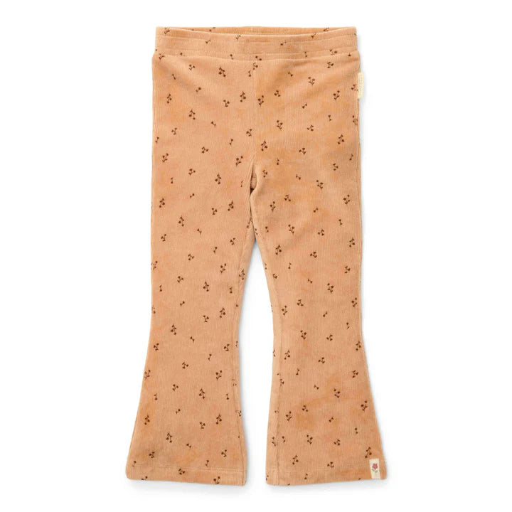 Flared Trousers Almond Blooming Flower