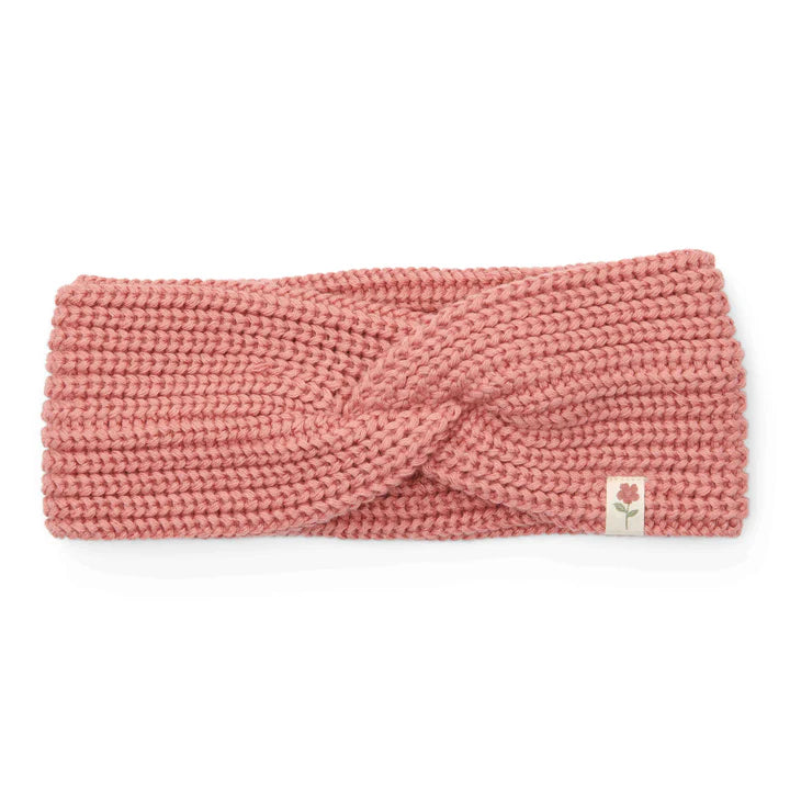 Knitted headband Warm Rose