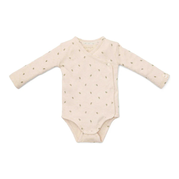 Long sleeve bodysuit overlap Green Leave