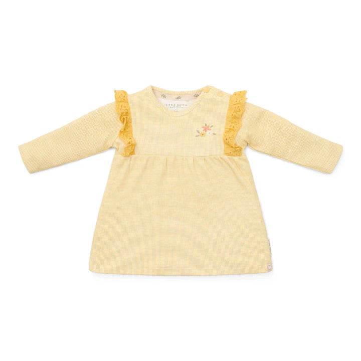 Dress long sleeve Warm Yellow check