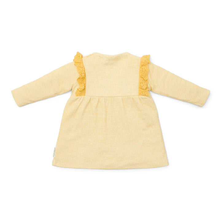 Dress long sleeve Warm Yellow check