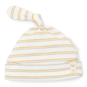 Hat with button Multi stripe