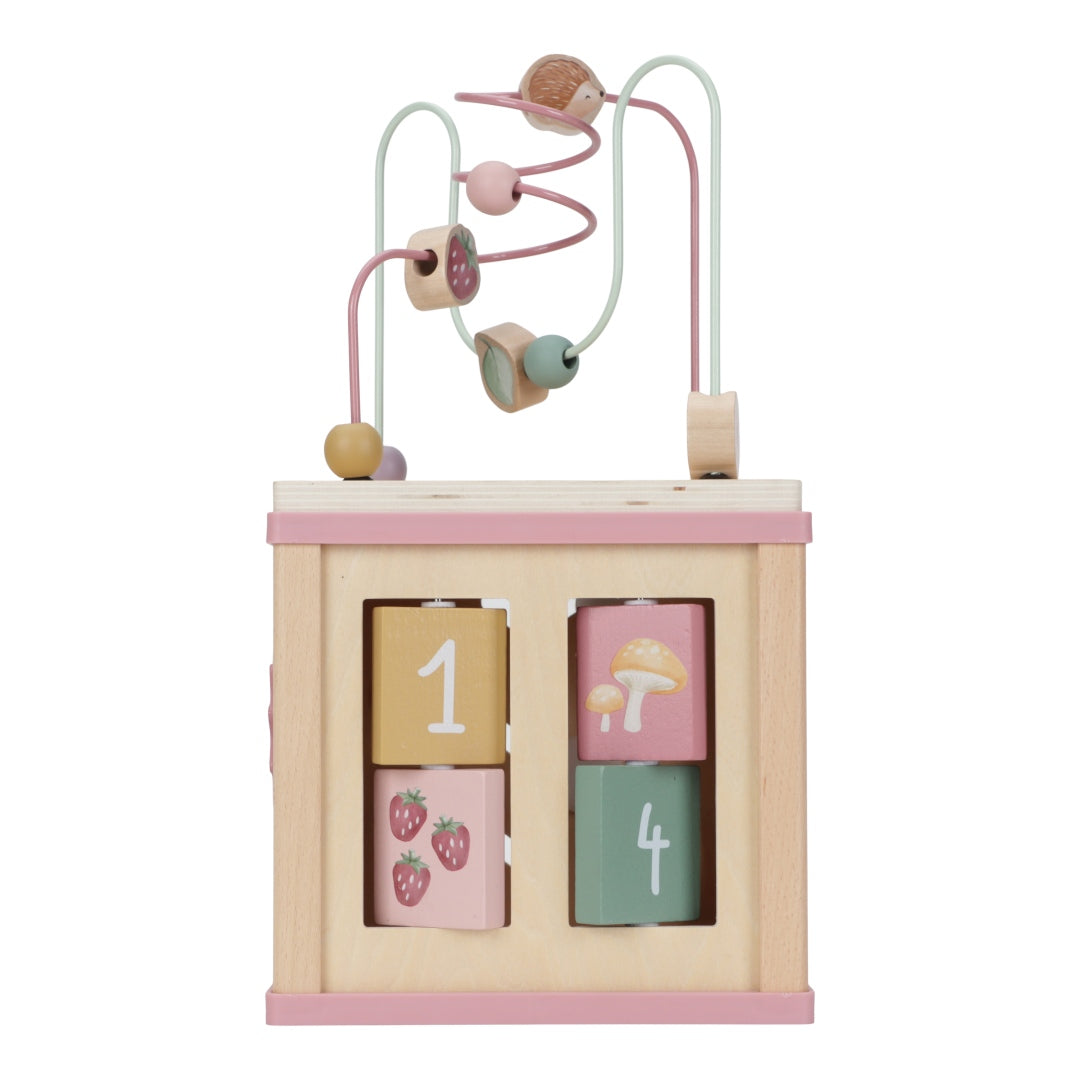 Wooden activity cube - Fairy Garden