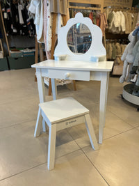 Medium Vanity & Stool – White