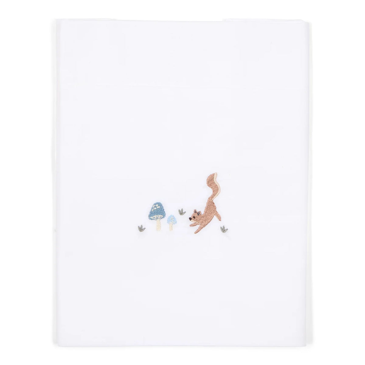 Cot sheet Embroidered Mushrooms