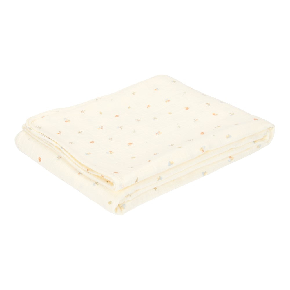 Bassinet summer blanket 4-layer muslin Forest Treasures