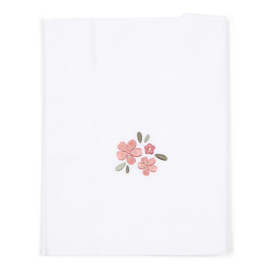 Bassinet sheet embroidered Fairy Flowers