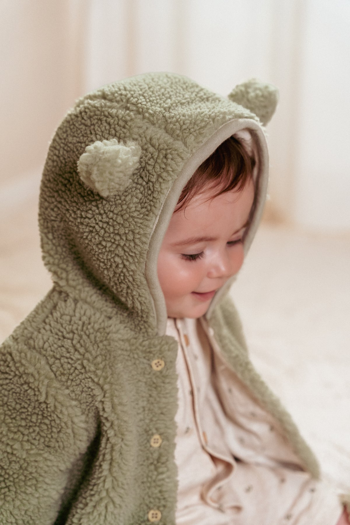 Teddy Cardigan Soft Green