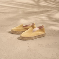 Suede Double Sole Espadrilles Hamptons Inca Cream