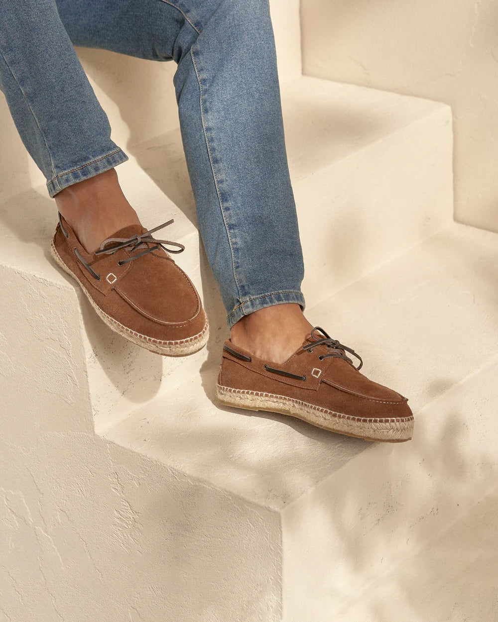 Suede Boat Shoes Espadrilles Hamptons Brown Sugar