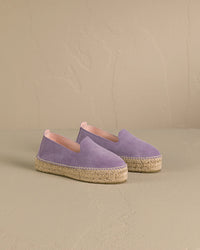 Suede Double Sole Espadrilles Hamptons Wisteria Lilac