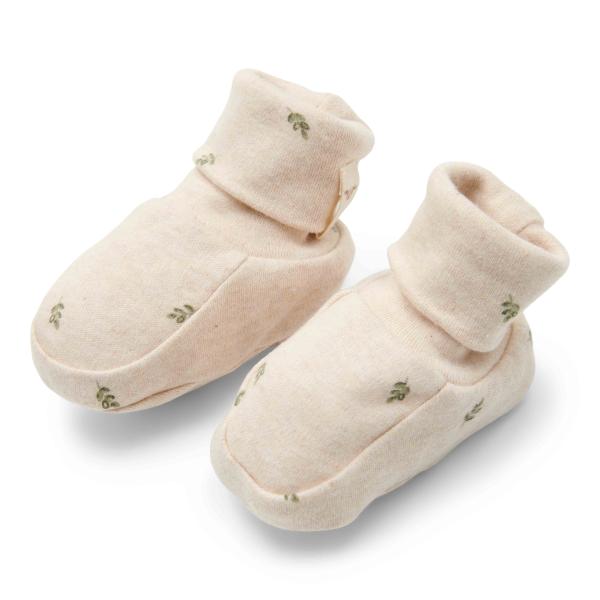 Baby booties Green Leaves