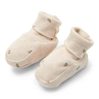 Baby booties Green Leaves