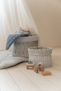 Quilted Storage Basket Small Forest Adventure