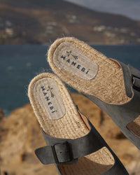 Suede Nordic Sandals Hamptons Carbon Grey