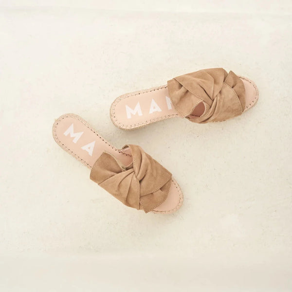 Soft Suede Platforms With Knot Hamptons Vintage Taupe